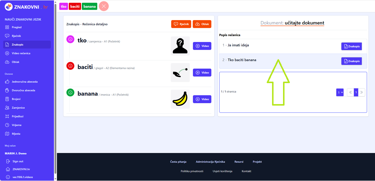 Korak 10 - Više rečenica u dokumentu